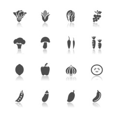 Vegetables and Fruits Icons