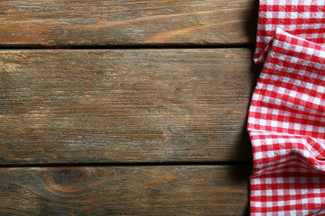 Napkin on wooden table