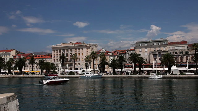 Shot of the harbour in Split-Croatia