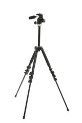 Camera tripod isolated on white