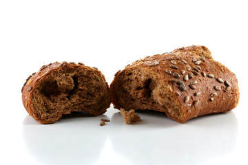 Bread isolated on white