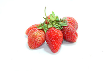 Strawberry on white background