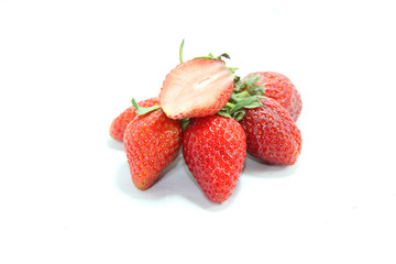 Strawberry on white background