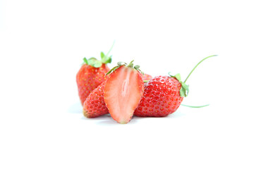 Strawberry on white background