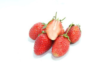 Strawberry on white background