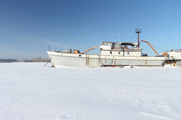 Decommissioned  river vessel