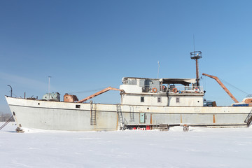 Decommissioned  river vessel