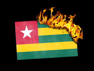 Flag burning - Togo