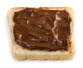 Toast with chocolate spread