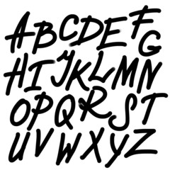 Abstract Alphabet, Digital Drawing Font, ABC