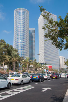 Building skyscrapers in Tel Aviv
