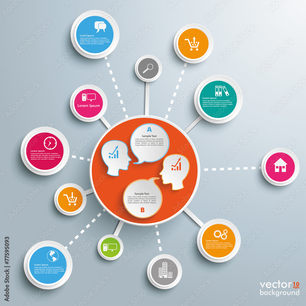 Sticker successful networks 2 heads dialog