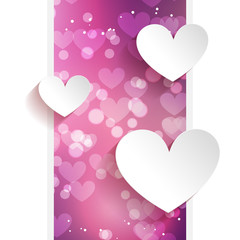 valentine day background with  hearts