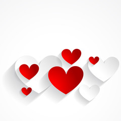 beautiful hearts isolated in white background