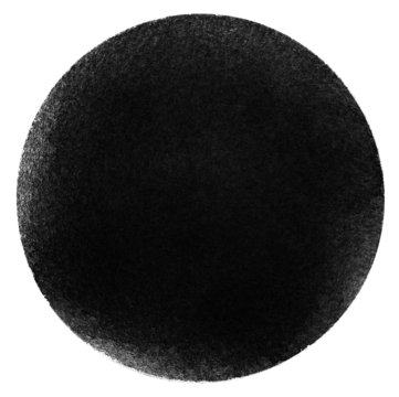 Monochrome Grey Circle Watercolor Isolated