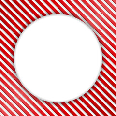 Round Banner on Striped Background