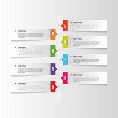 Timeline infographic design template. Vector illustration