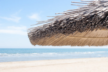 Fototapeta na wymiar Umbrellas on the beach