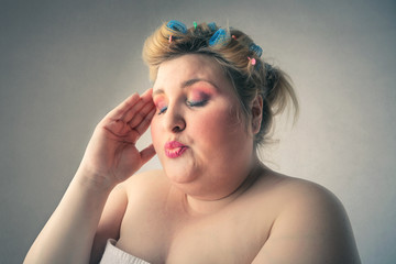 Meditating woman