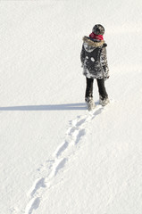walking on snow