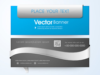 Fototapeta premium Creative Website header or banner set in blue and black color.