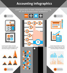 Accounting infographics set