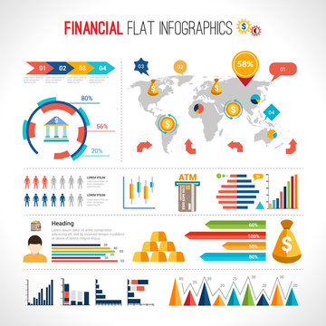 Finance flat infographic