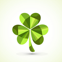 Creative shamrock leaf for St. Patrick's Day celebration.
