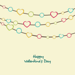 Greeting card design for Happy Valentines Day celebrations.