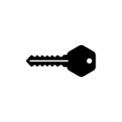 The key icon. Key symbol. Flat.