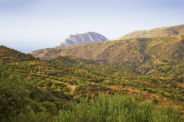 Obraz premium beautiful hilly landscape, Crete, Greece