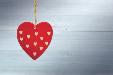 Composite image of cute heart decoration