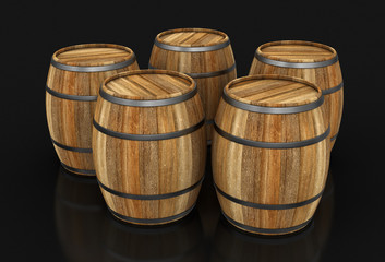 Fototapeta premium wine barrel (clipping path included)