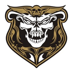 skull angry emblem