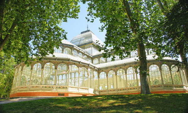 Palacio de cristal en el Retiro de Madrid