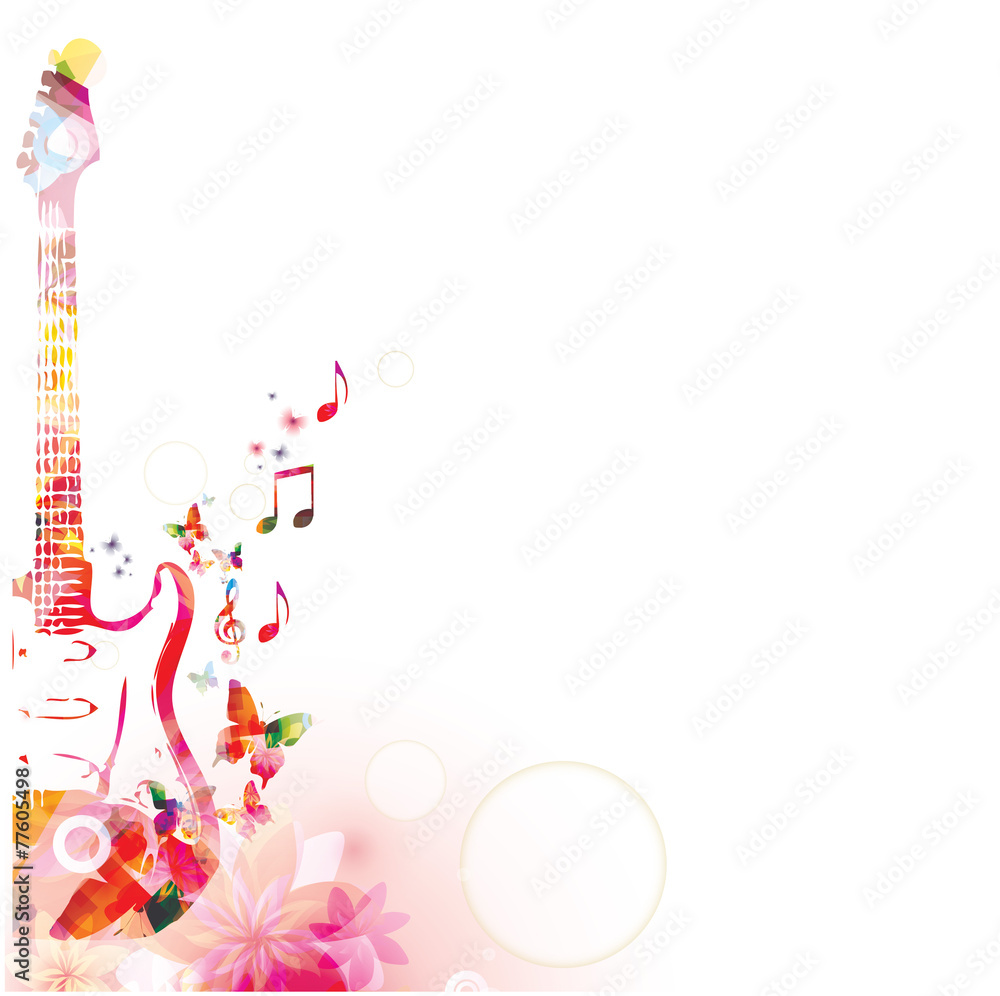 Wall mural Abstract music background