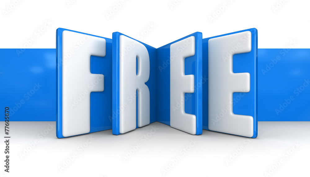 Poster label with free (clipping path included)