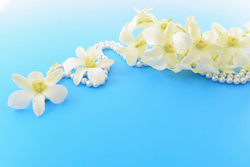 Fototapeta na wymiar 蘭の花とパール