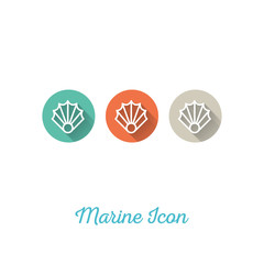 Seashell Marine Flat Icon