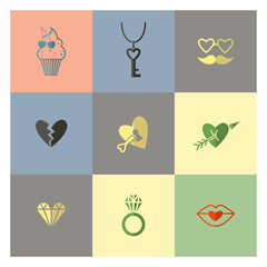 Happy Valentines Day Icons