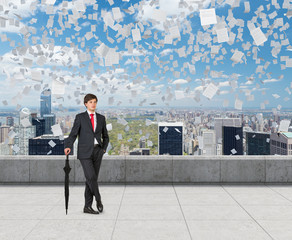 businessman with umbrella