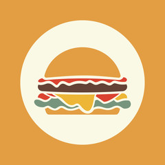 Hamburger vector icon