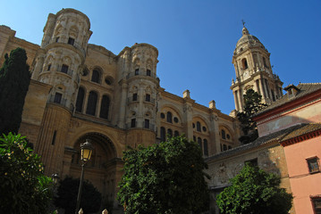 Fototapeta na wymiar Catedral de Málaga, Andalucía, ciudad