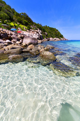 asia in the bay kho tao  isle white  beach    parasol