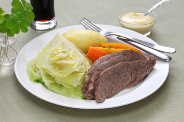 corned beef and cabbage, st patricks day dinner © uckyo