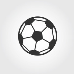 football ball (soccer) icon, flat design