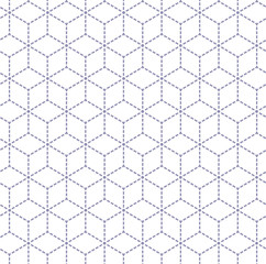 Gray white minimal cubes seamless pattern