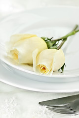 Roses and Place Setting