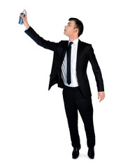 Business man paint spray