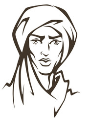 handsome and young arabian man